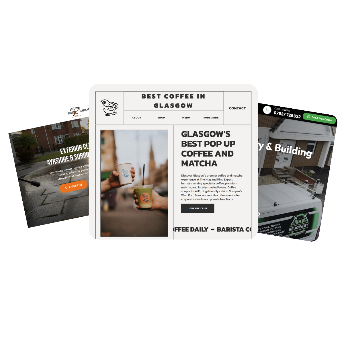 Web design and development showcase